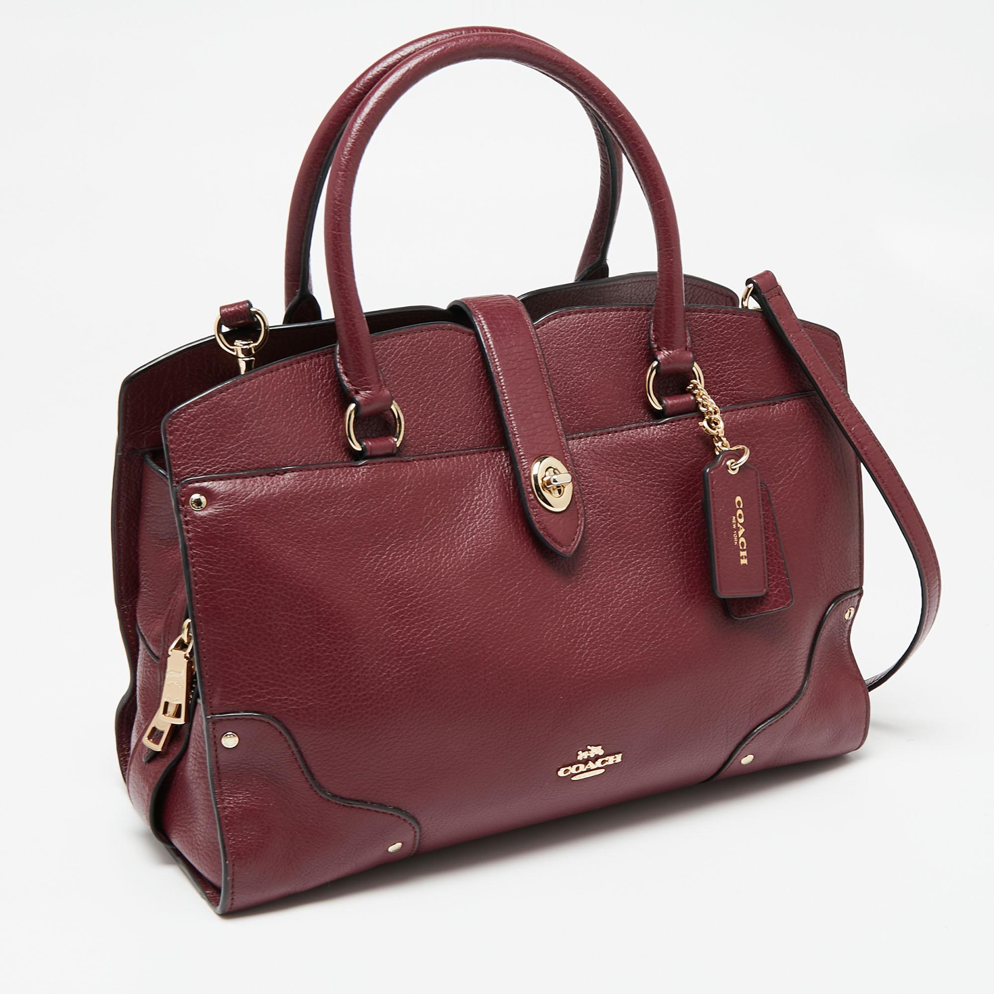 burgundy satchel