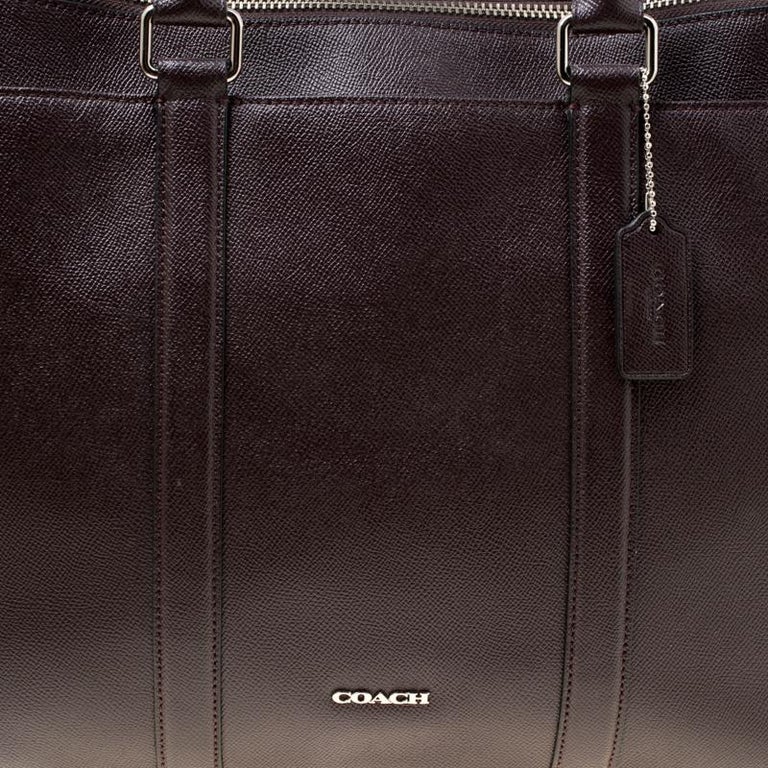 Coach Burgundy Leather Perry Metropolitan Briefcase Tote For Sale At 1stdibs Coach Briefcases Sale Coach Metropolitan Briefcase