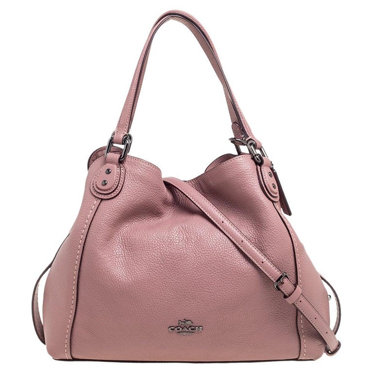 Coach Burnt Pink Leather Edie Satchel at 1stDibs | coach 57124, coach  satchel pink, coach ice pink