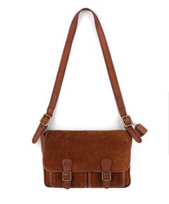 COACH c.1996 Vtg Brown Suede Leather Crossbody Messenger Field Bag Purse Handbag