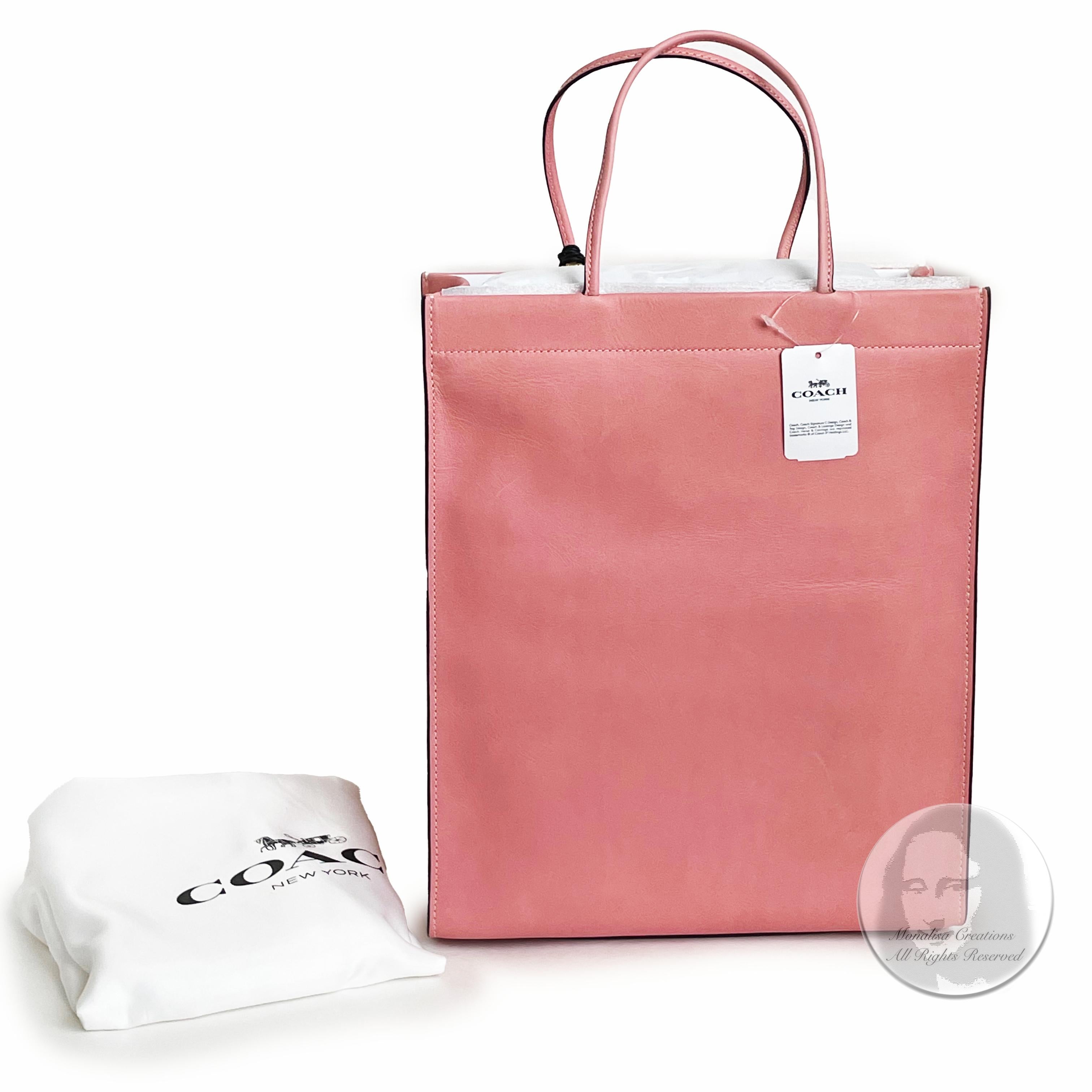 pink coach tote bag