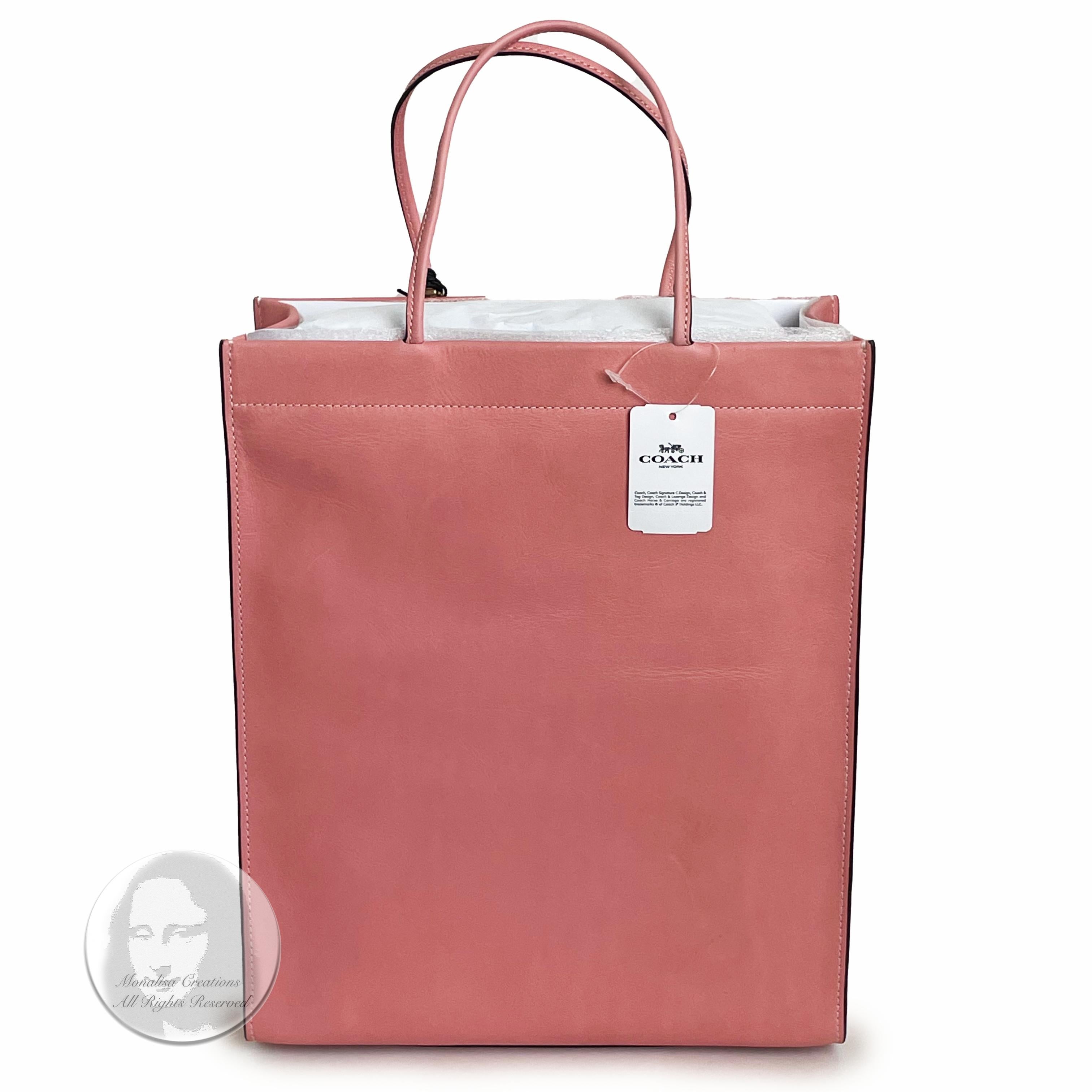 coach pink tote bag