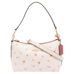 Coach Chalk/Multicolor Star Print Leder Clara Umhängetasche