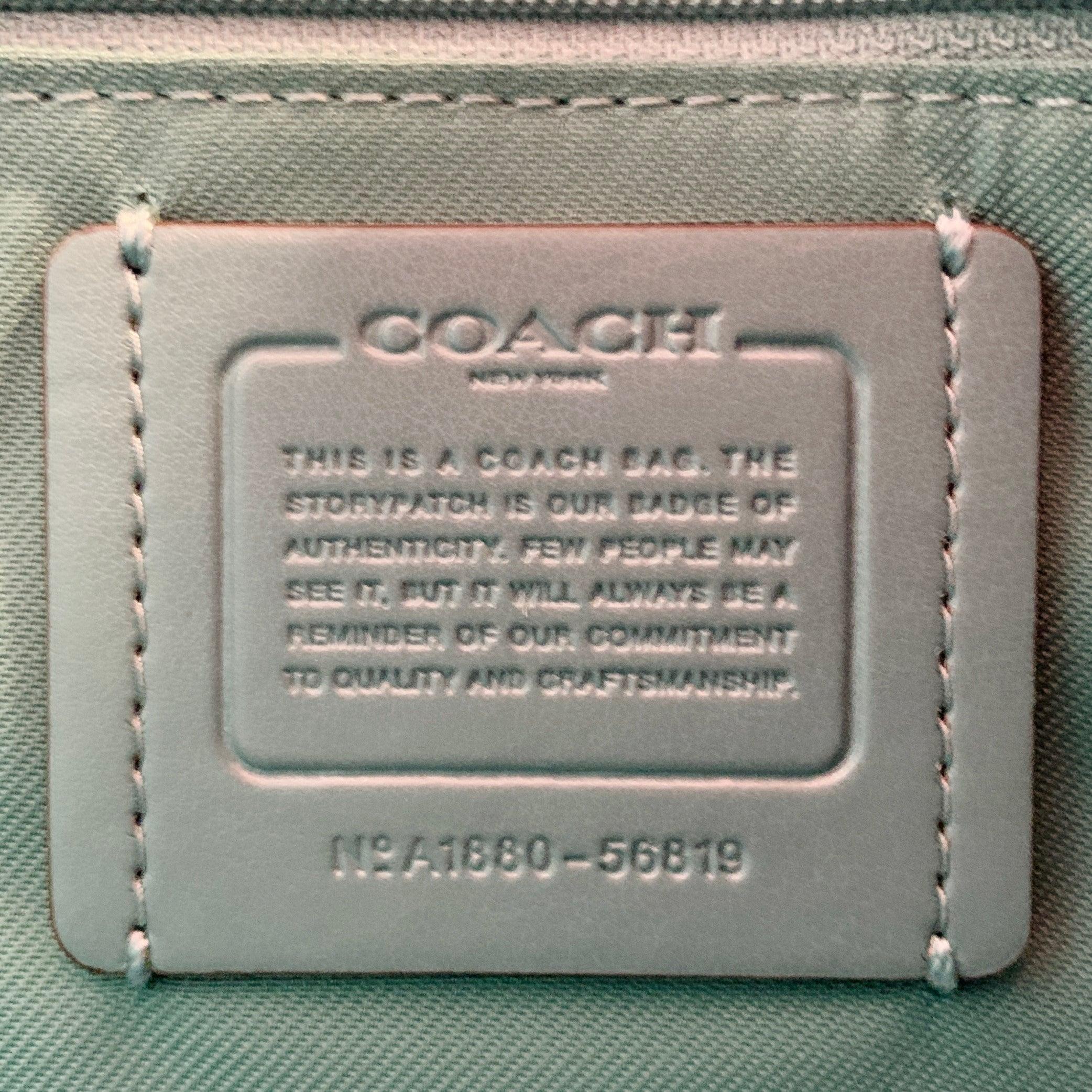 COACH Chelsea Blue Pebble Grain Leather Shoulder Bag Handbag For Sale 3