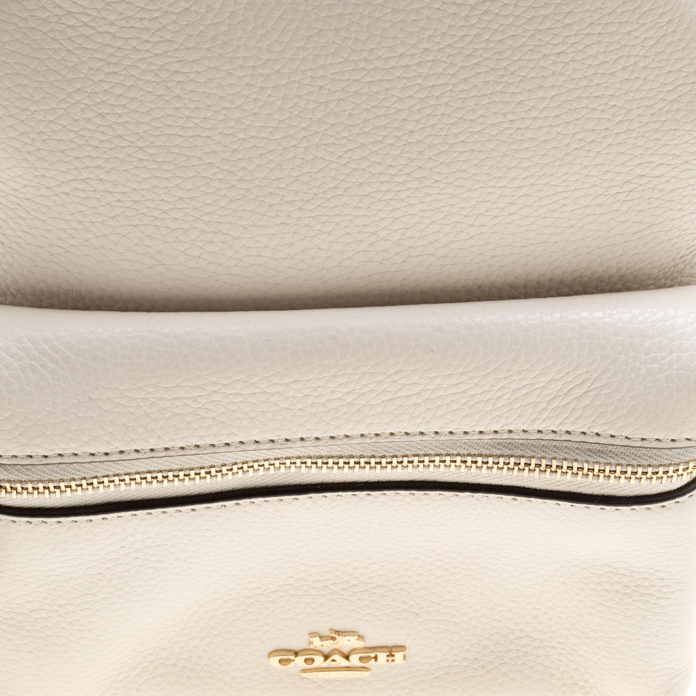 Coach Cream/Black Leather and Nylon Mini Charlie Backpack 2