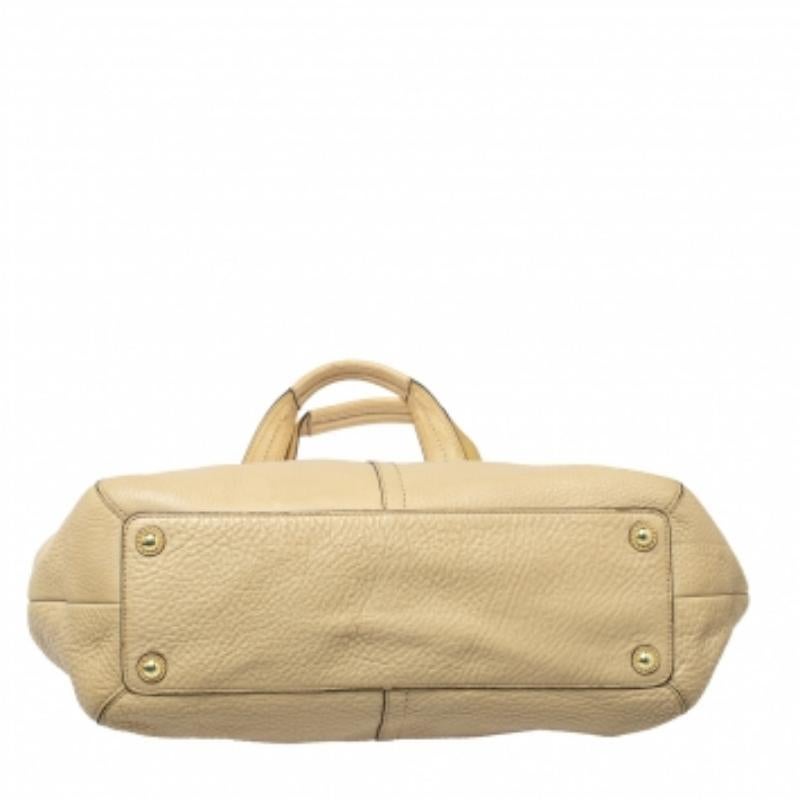 Coach Cream Leather Soho Tote For Sale 1