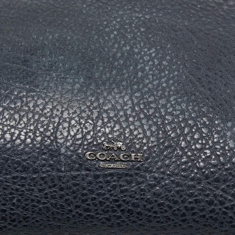 Bolso Crossbody Coach de ante y piel azul oscuro en venta 2