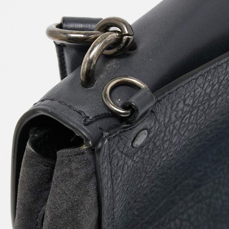 Bolso Crossbody Coach de ante y piel azul oscuro en venta 3