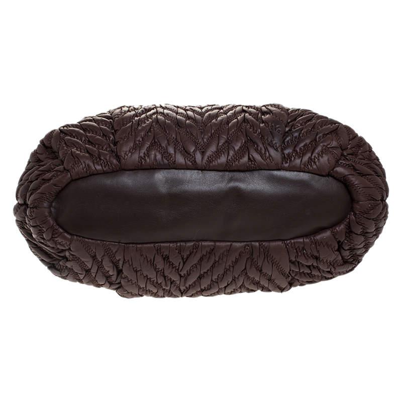 Coach Dark Brown Quilted Nylon and Leather 70th Anniversary Madison Satchel 1