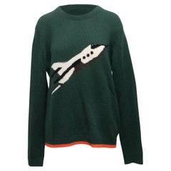 Coach Dark Green & Multicolor 1941 Cashmere Space Shuttle Sweater