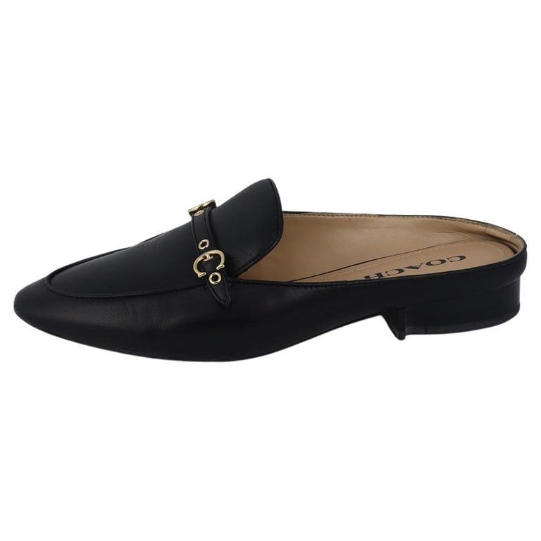 Coach EU 37 Black Leather Slip On Loafer For Sale at 1stDibs - Black Exotic Leather Slip On Loafers For Elite Formal Settings