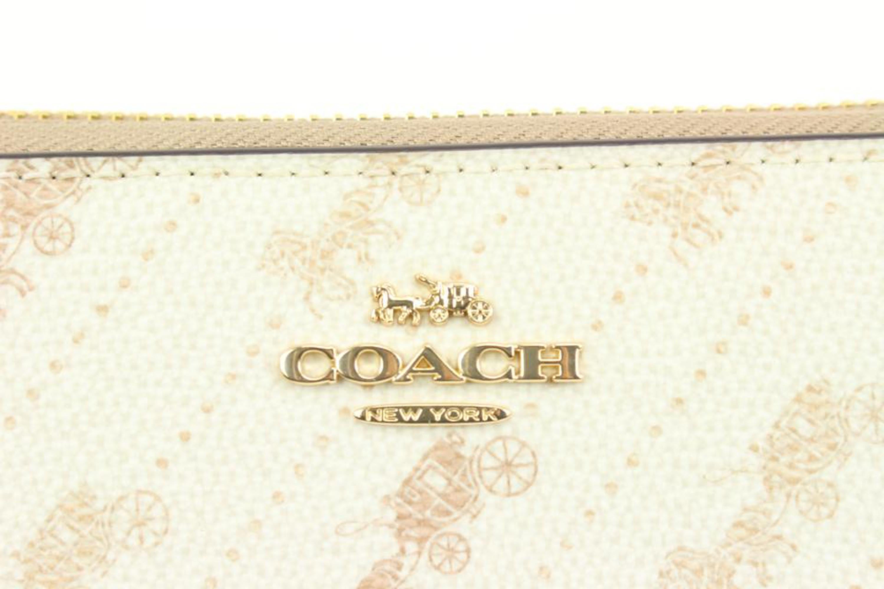 Coach FC3547 C3547 Cream Horse and Carriage Dot Print Long Zip Around 1co419 2