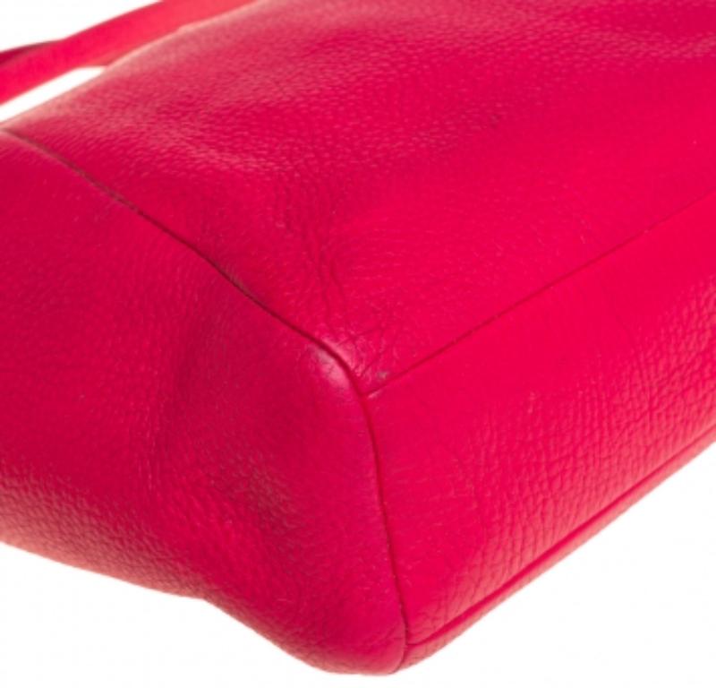 Coach Fuchsia Leather Small Kelsey Satchel For Sale 4