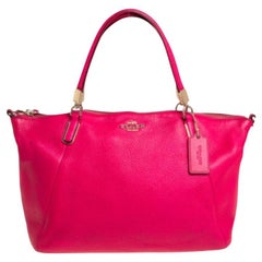Coach Fuchsia Leather Small Kelsey Satchel