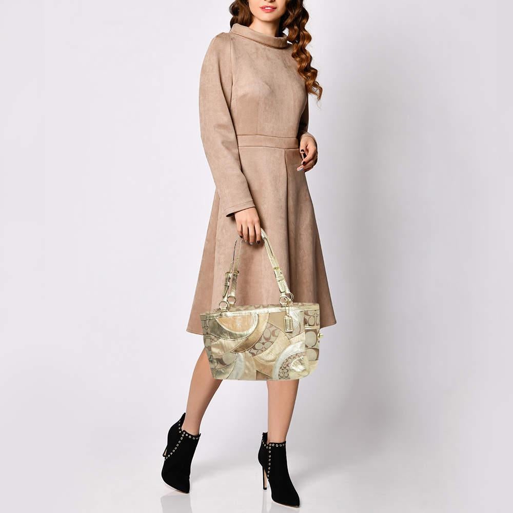 This alluring tote bag for women has been designed to assist you on any day. Convenient to carry and fashionably designed, the tote is cut with skill and sewn into a great shape. It is well-equipped to be a reliable accessory. 