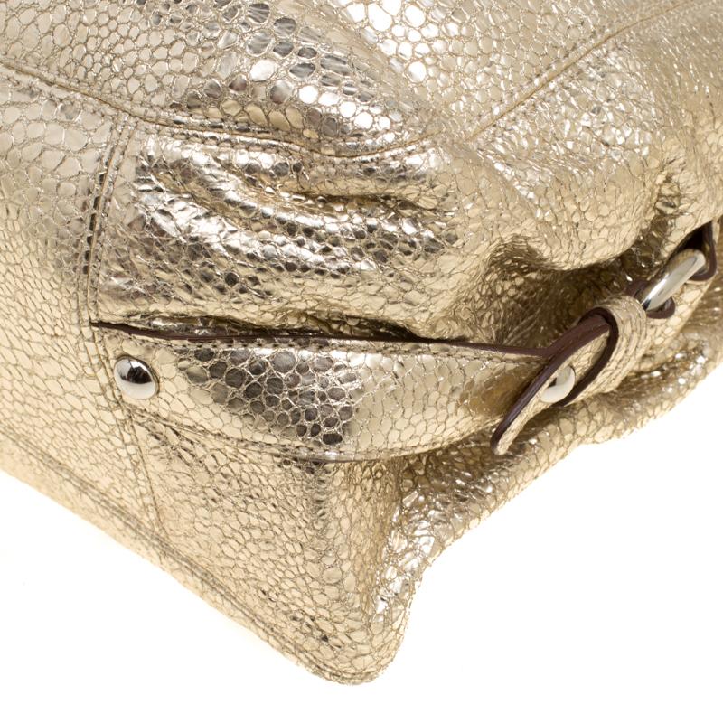 Coach Gold Embossed Leather Tote 4