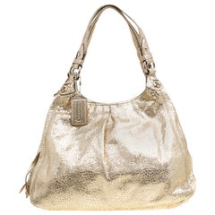 Coach Gold Embossed Leather Tote