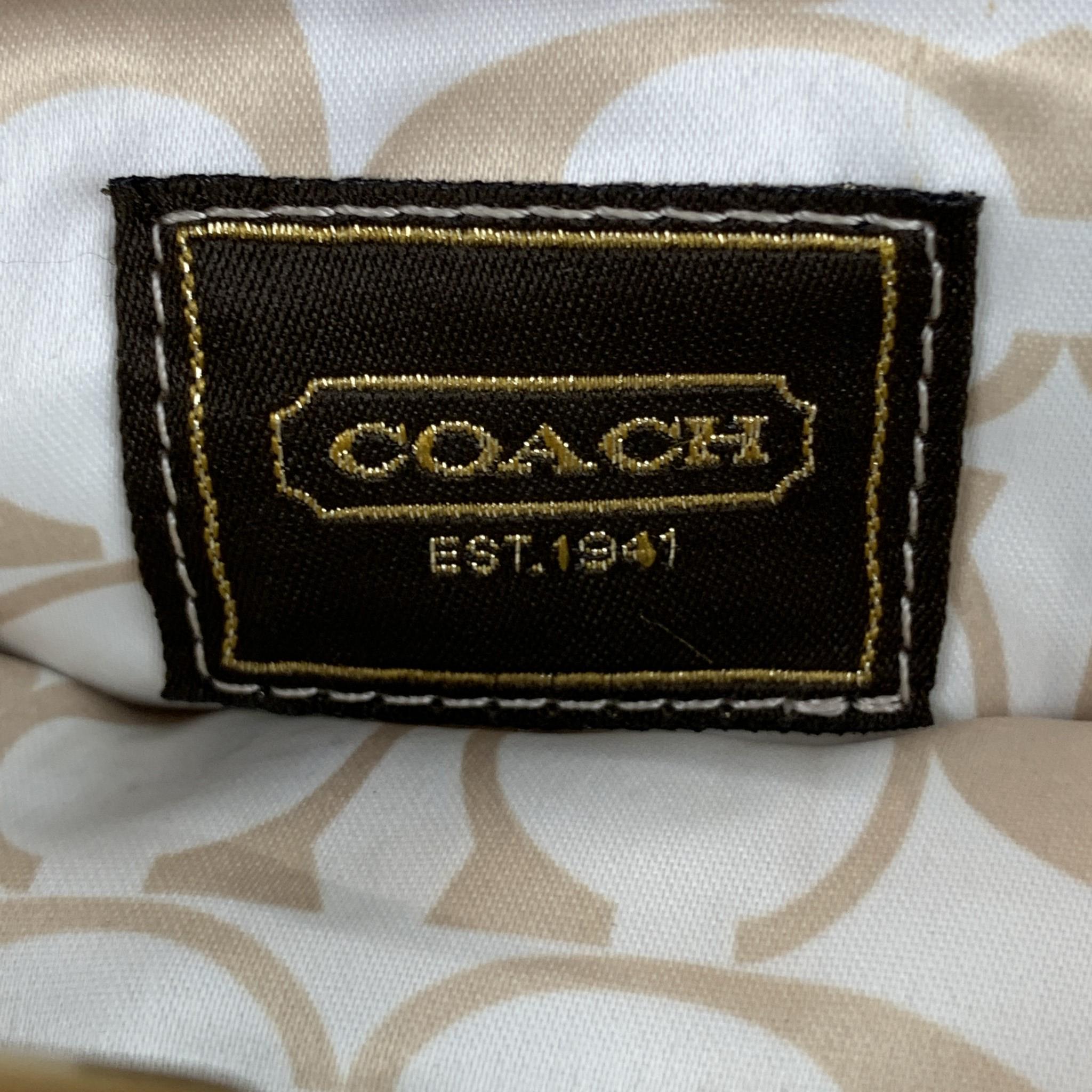COACH Gold Leather Clutch Purse 1