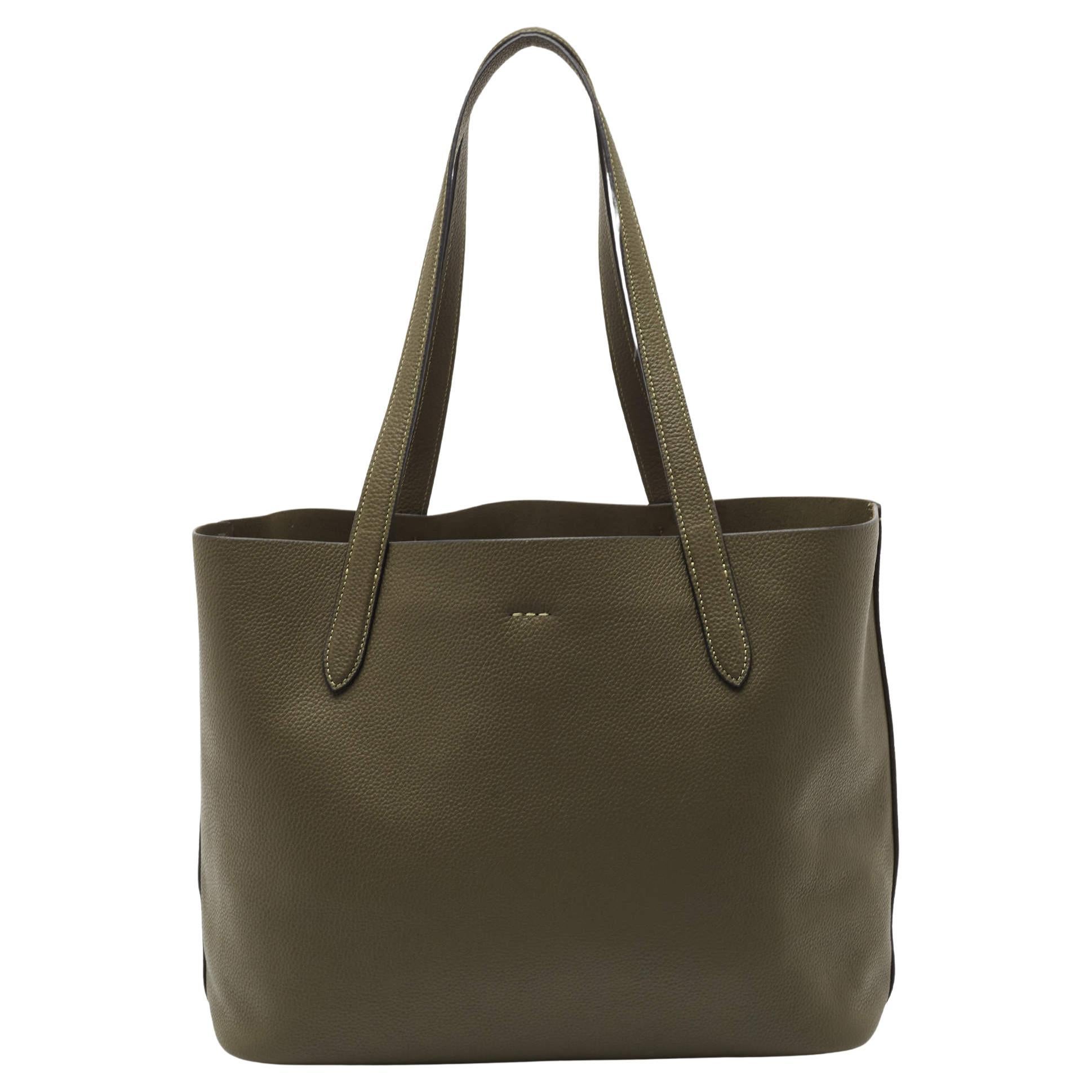 Coach Green Leather Cameron Tote Bag