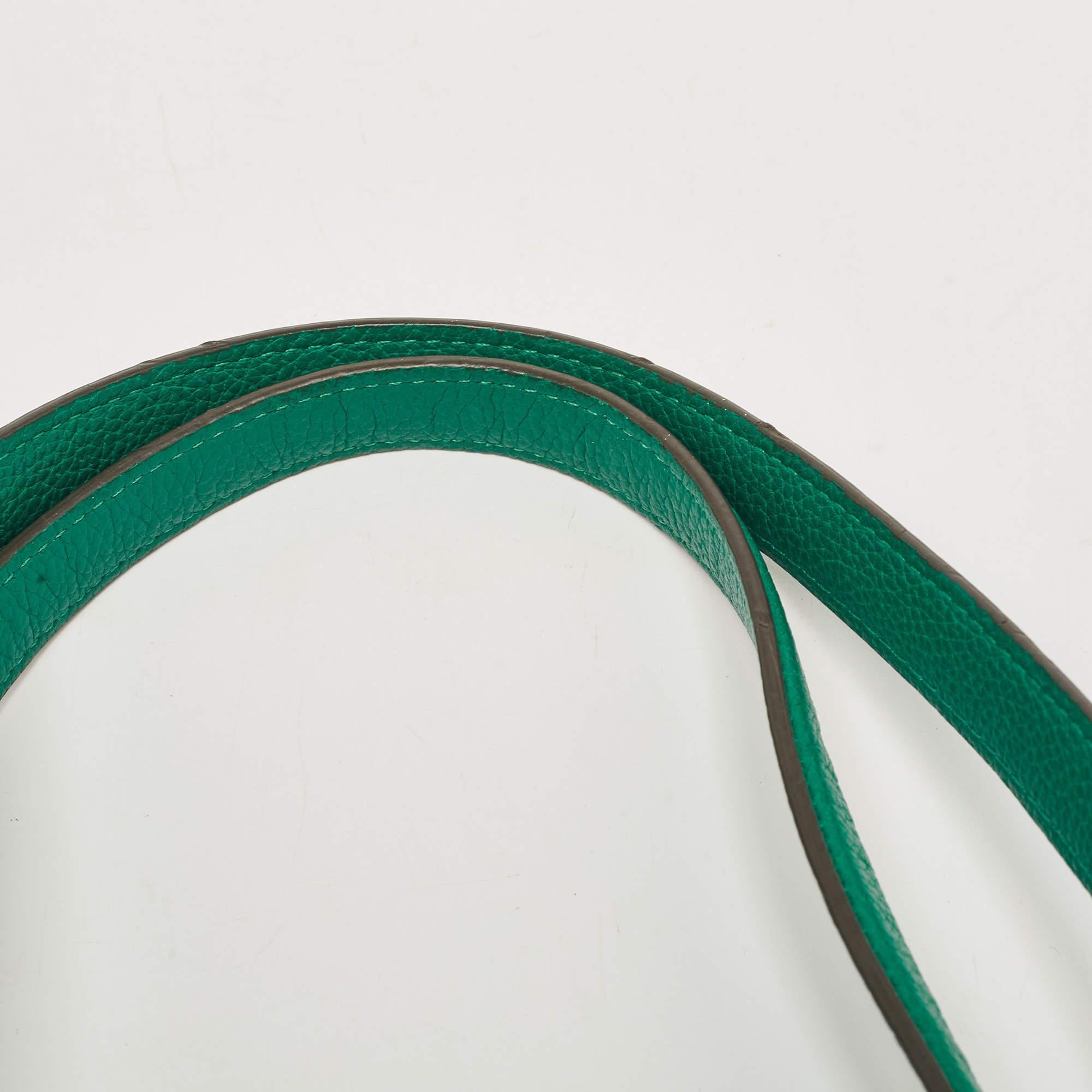 Coach Green Leather Embossed Carriage Edie Shoulder Bag 4
