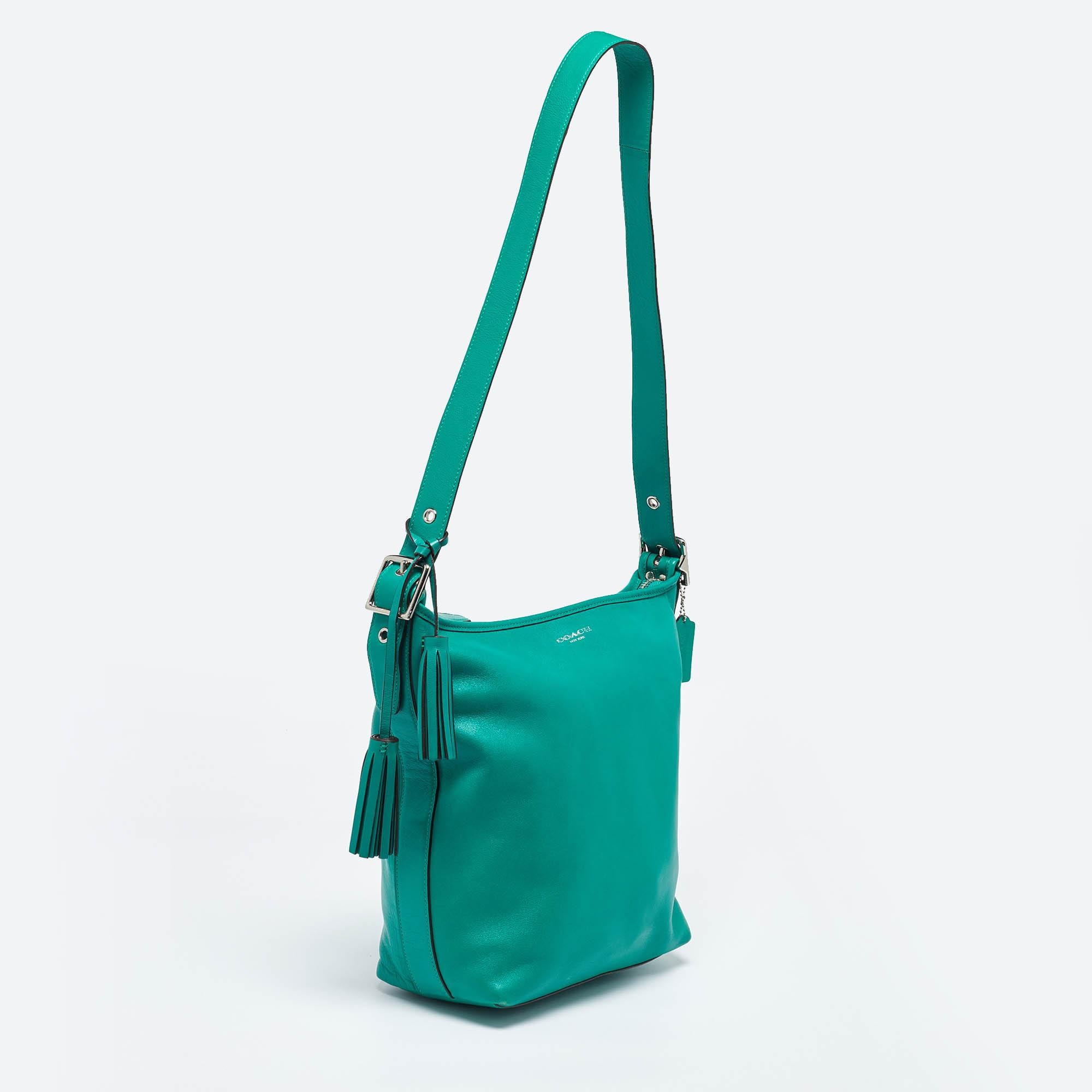 Bolso de piel verde con borla Legacy de Coach Verde en venta