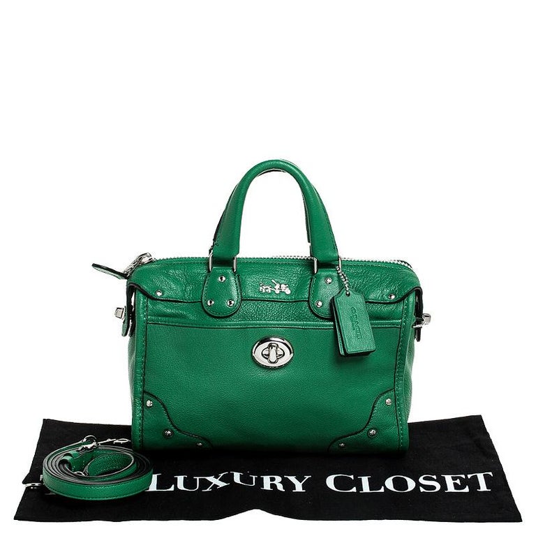 Coach Green Leather Mini Rhyder 33 Satchel For Sale at 1stDibs ...