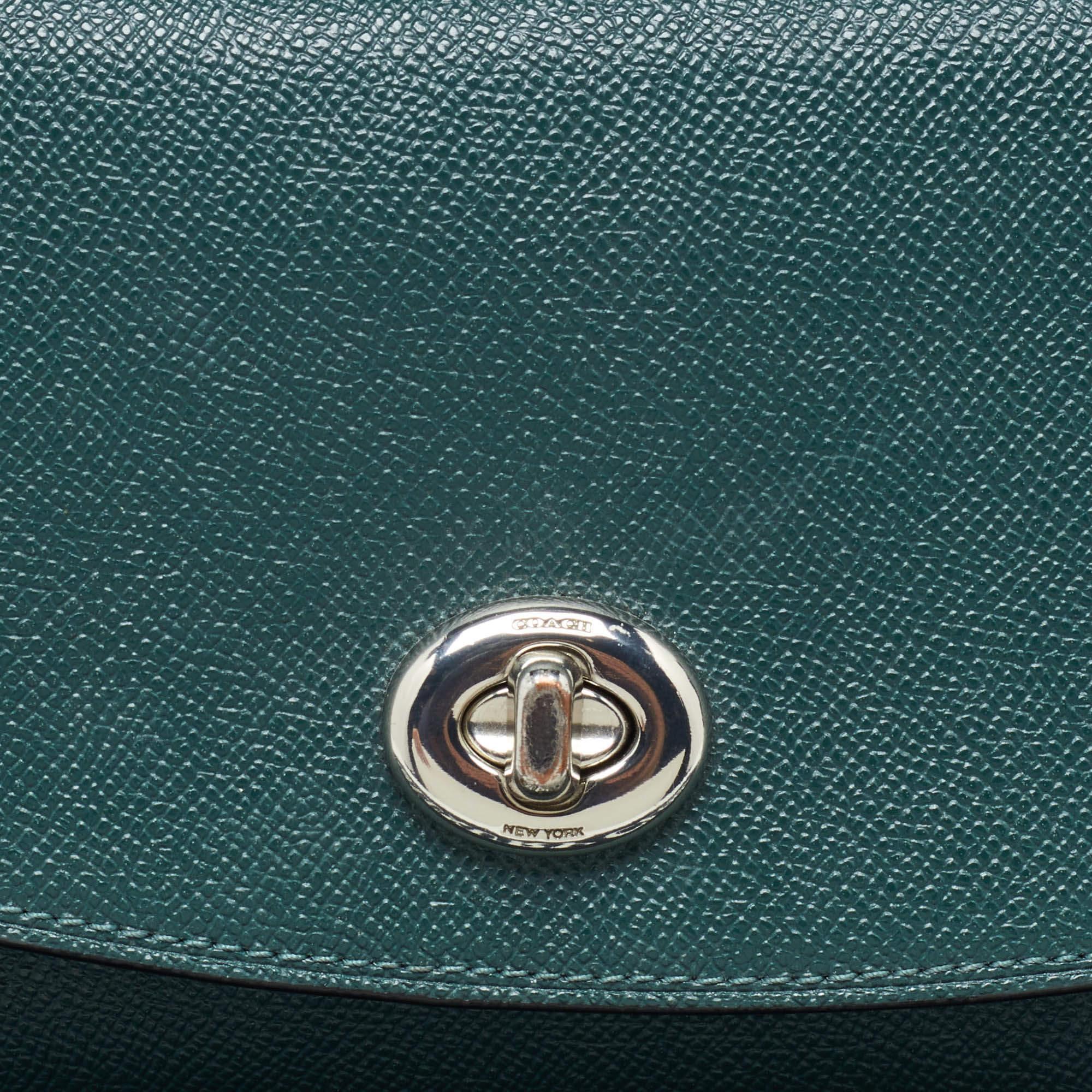 Women's Coach Green Leather Tilly Top Handle Bag