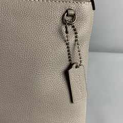 COACH Grey Black Pebble Grain Leather Cross Body Bag