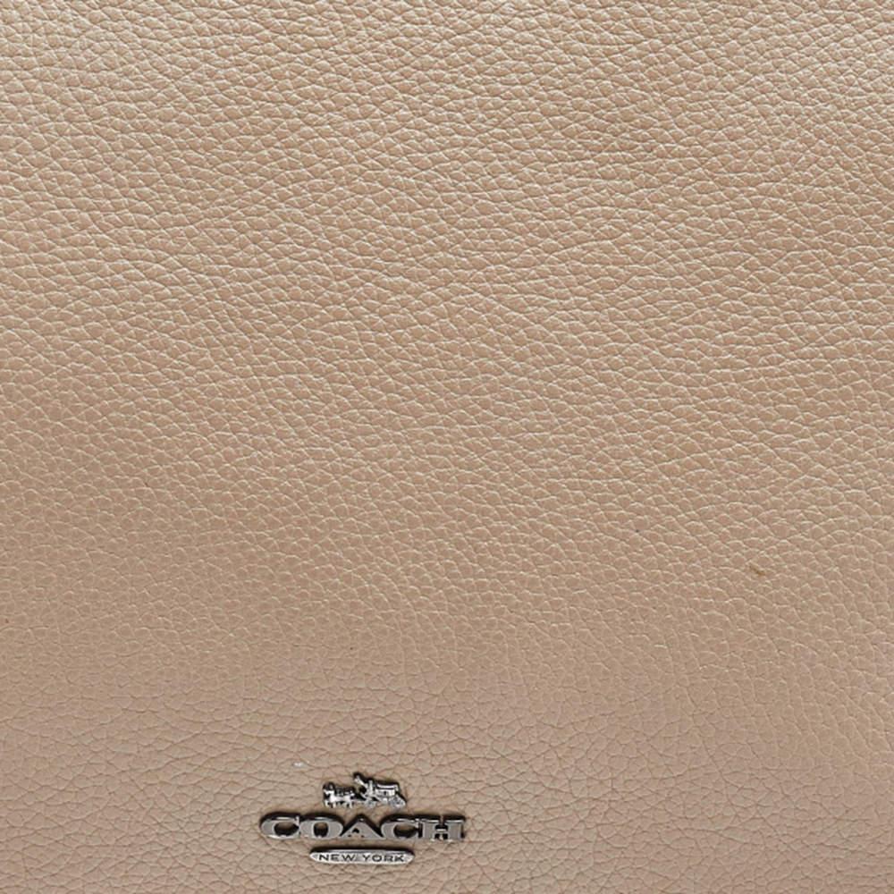 Women's Coach Grey Leather TurnLock Tote