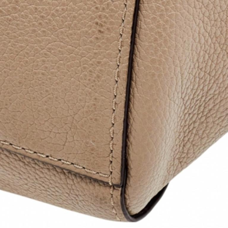 Women's Coach Grey Leather Turnlock Tote