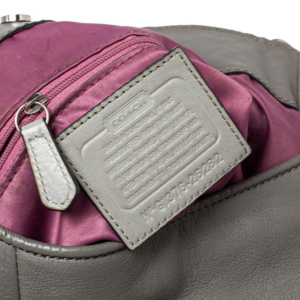 Coach Grey Signature Canvas and Leather Edie 31 Shoulder Bag 3