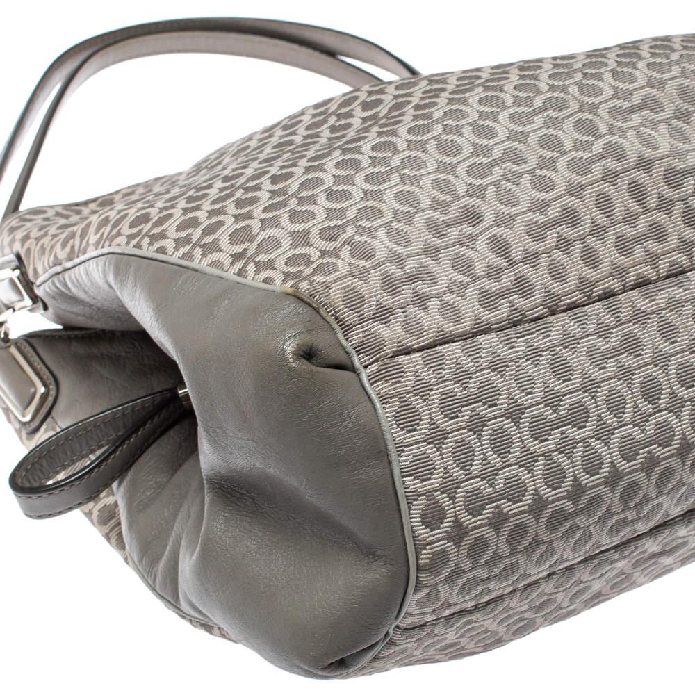 Coach Grey Signature Canvas and Leather Edie 31 Shoulder Bag 4