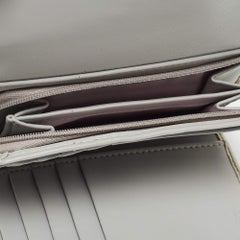 Coach Grau Signatur Canvas Dreifach-Brieftasche in Grau