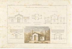 Coach House, Mijnsheerenland, Dutch Architecture Print, Leliman, 1865-1866