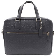 Coach Hudson 5 Signature Leather Midnight/Silver Man's Bag 54932