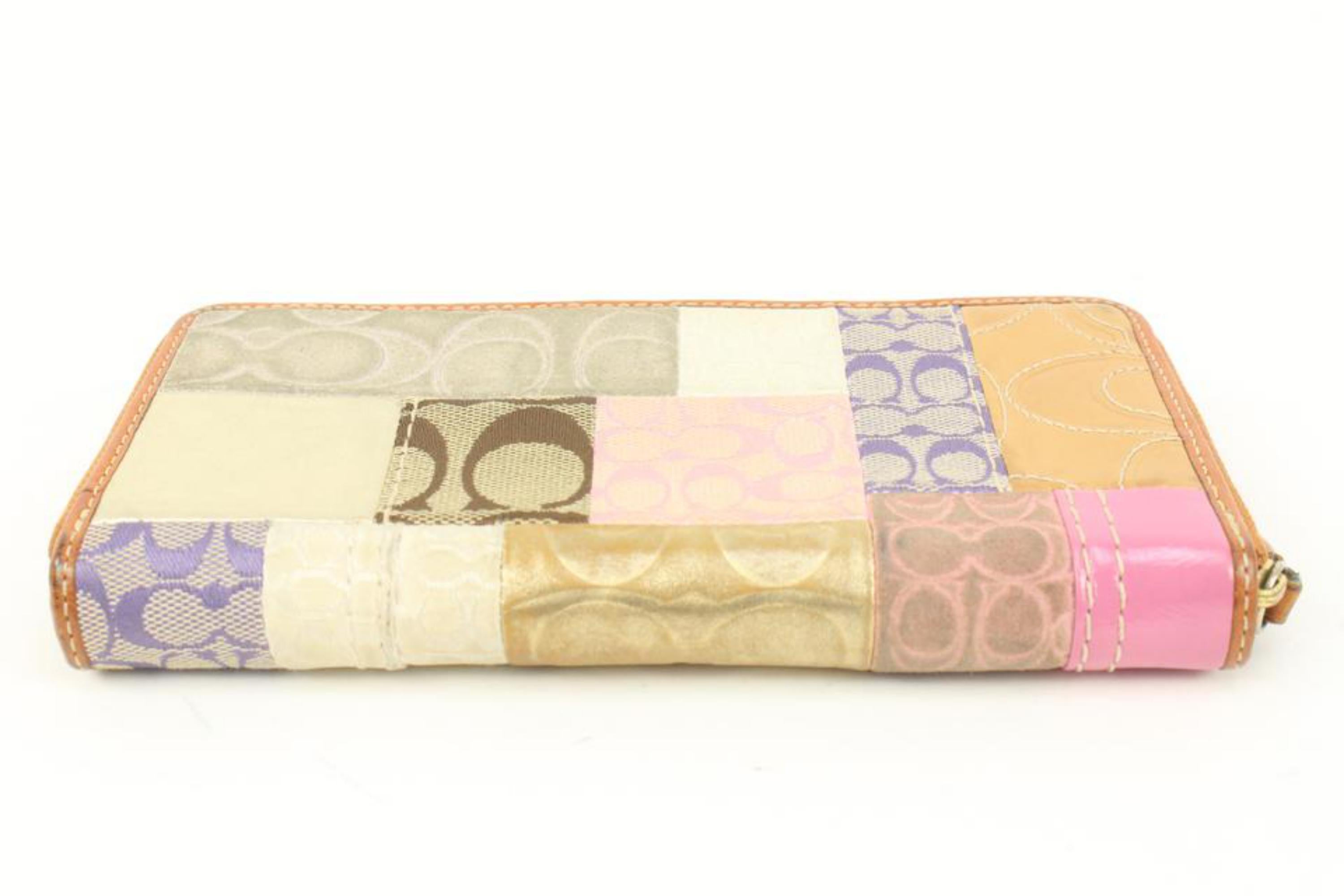 Coach  K0893-F41211 Patchwork Long Zippy Wallet Zip Around s330co28 In Good Condition In Dix hills, NY