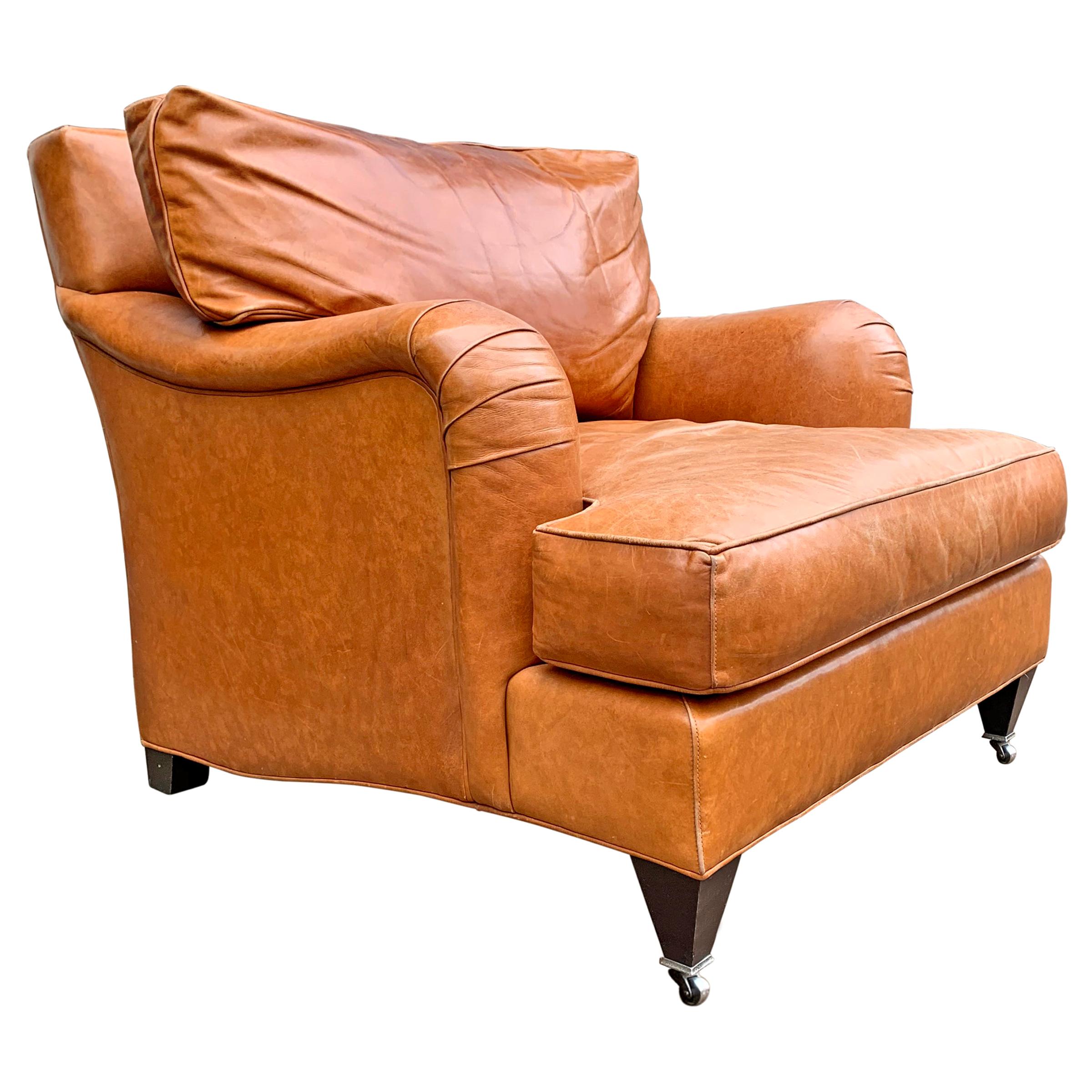 Coach Leather English Roll Armchair