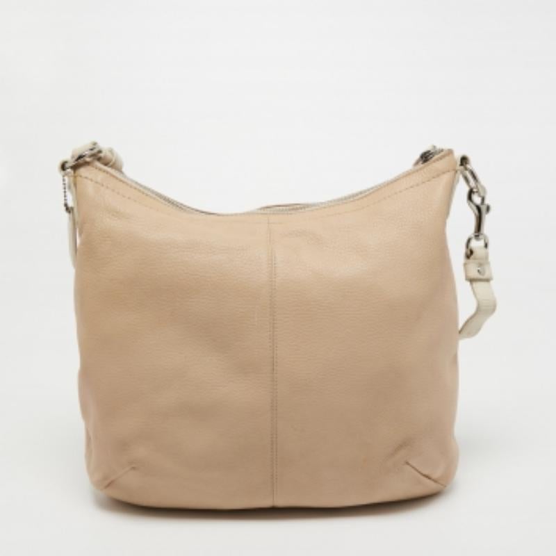 De las mujeres Coach Hobo Penélope de piel beige claro/blanco en venta