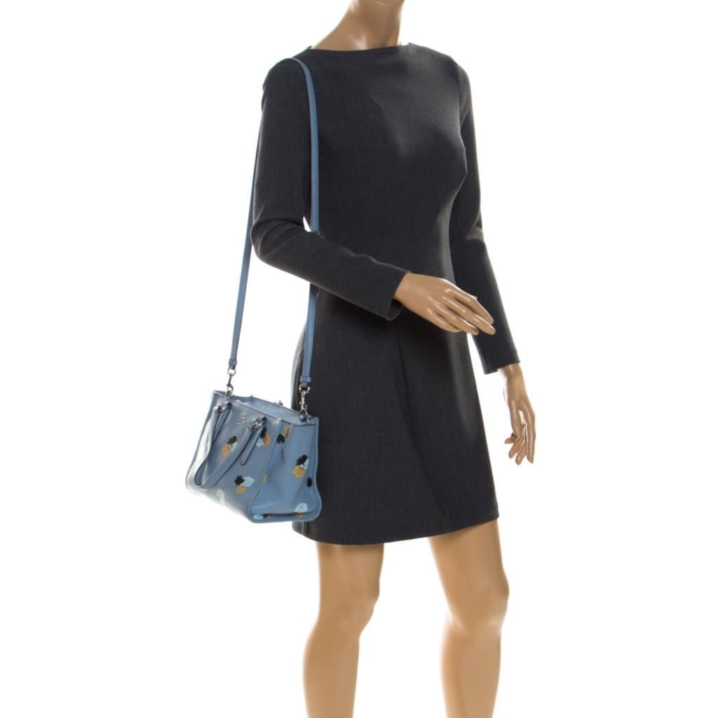 light blue coach purse