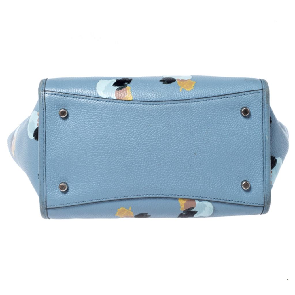 coach blue floral bag