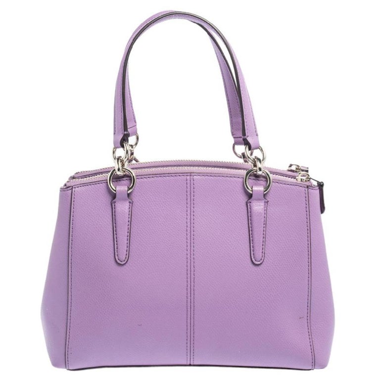 Coach Lilac Leather Mini Christie Carryall Satchel For Sale at 1stDibs |  purple coach purse, coach purple purse, purple coach bag