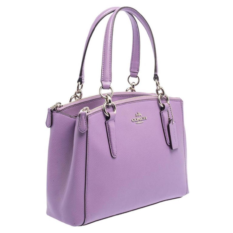 Coach Lilac Leather Mini Christie Carryall Satchel For Sale at 1stDibs ...