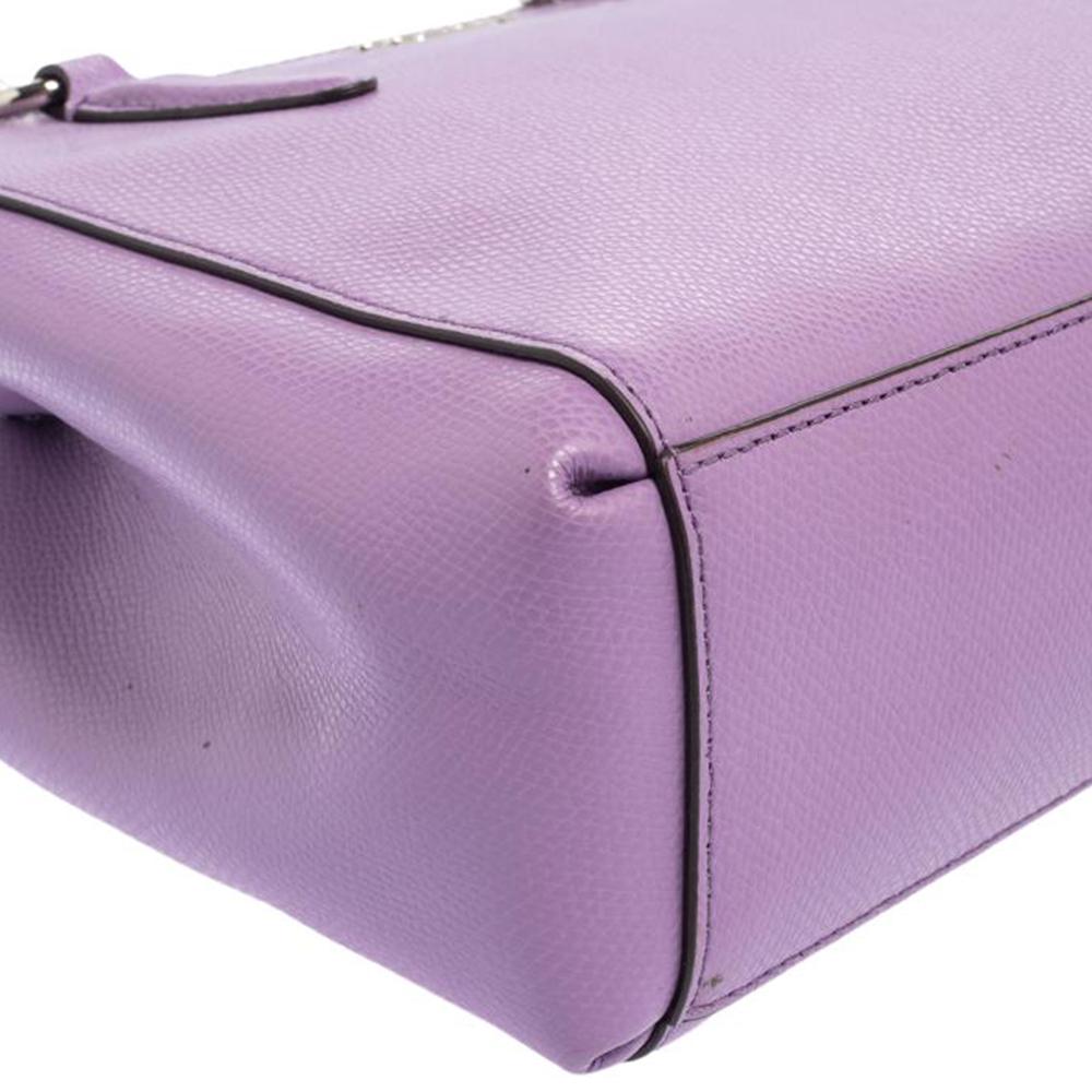 Purple Coach Lilac Leather Mini Christie Carryall Satchel