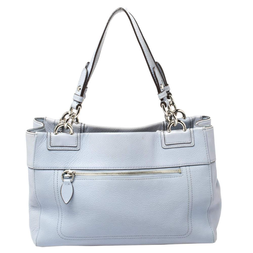 Coach Lilac Leather Penelope Tote In Fair Condition In Dubai, Al Qouz 2