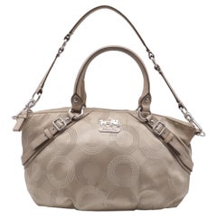 Coach Madison Dotted Op Art Sophia Satchel in Beige