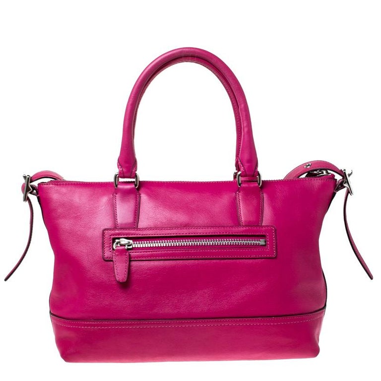 Coach Magenta Leather Molly Satchel For Sale at 1stdibs