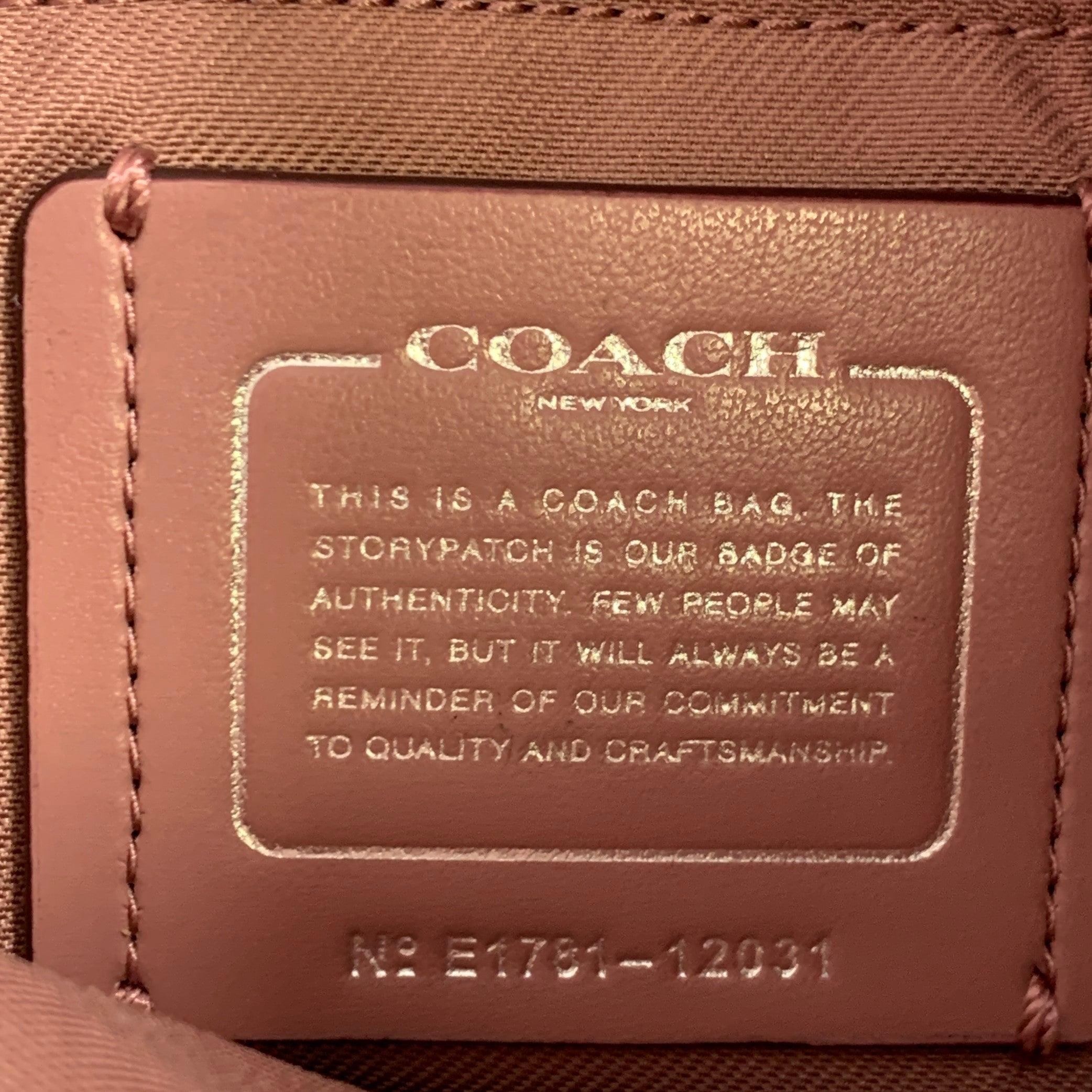 COACH Mercer Pink Rose Applique Leather Cross Body Handbag 2