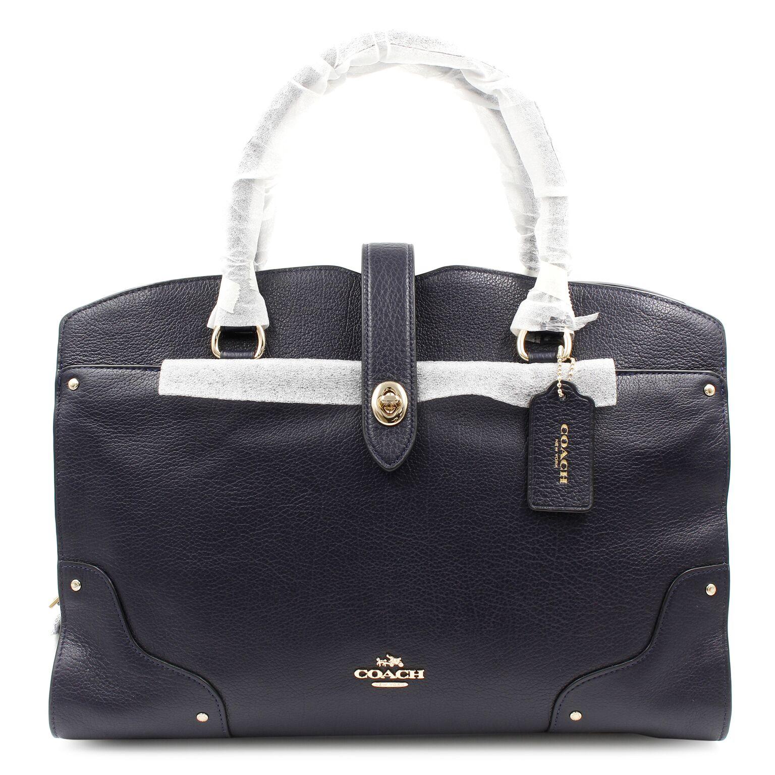 Coach Mercer Satchel Grain Leather Navy Blue Womens Bag 37167linav Coach Mercer Satchel Grain Leather Navy Blue Womens Bag 37167linav