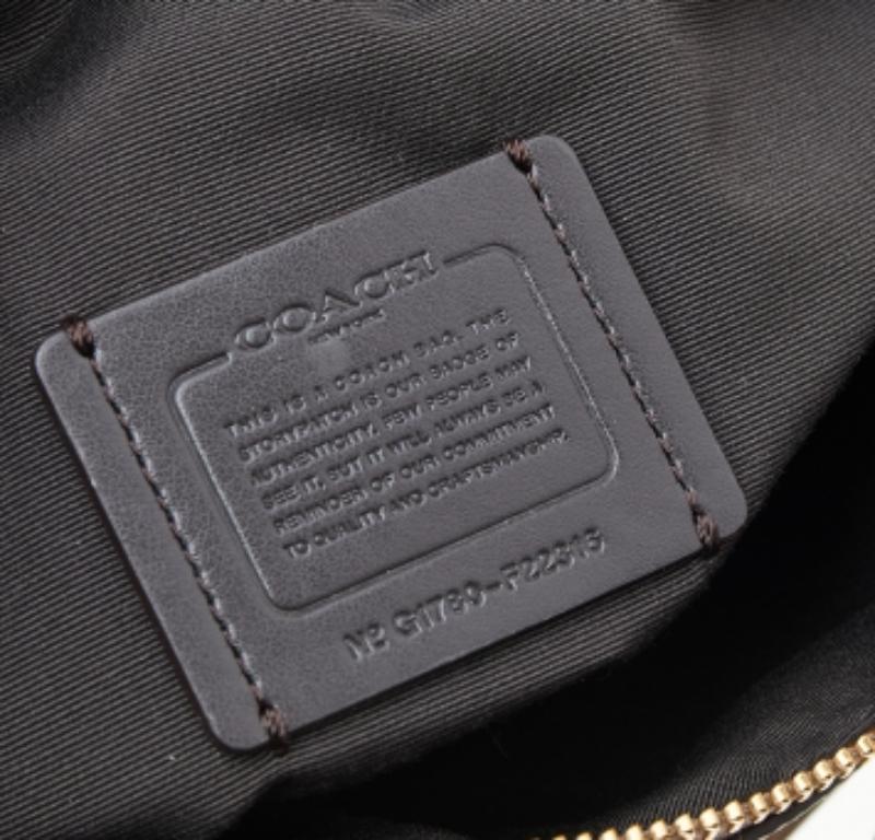 Coach Metallic Beige Leather Small Tote In Good Condition In Dubai, Al Qouz 2
