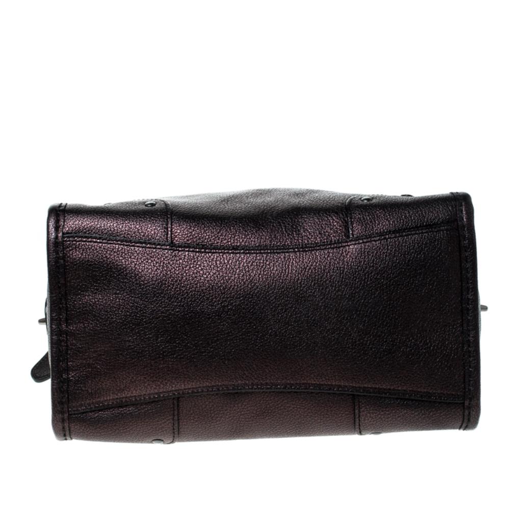 Coach Metallic Black Leather Mercer Satchel 1